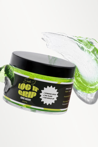 Ericka J Loc N Grip edge agent jar with green styling gel
